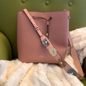 Lauren by Ralph Lauren pink flower strap cross body bag